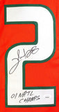 Clinton Portis Signed Orange College Style Jersey W/ Natl Champs- JSA W Auth