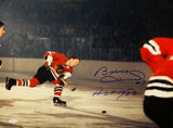 Bobby Hull Autographed 16x20 BlackHawks Shooting Photo w/ HOF and JSA Witnessed