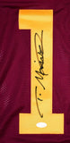 Todd Marinovich Autographed Maroon College Style Jersey- JSA W *Black