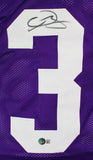 Odell Beckham Autographed Purple College Style Jersey-Beckett W Hologram *Black