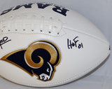 Jack Youngblood Autographed Los Angeles Rams Logo Football W/HOF- JSA W Auth