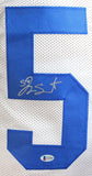 Jaylon Smith Autographed White Pro Style Jersey- Beckett W *Silver