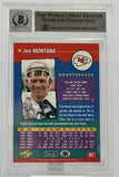 1994 Score #67 Joe Montana Auto Kansas City Chiefs BAS Autograph 10