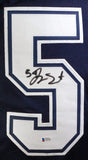 Jaylon Smith Autographed Blue Pro Style Jersey- Beckett W *Black