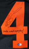 Ricky Williams Autographed Black College Style Jersey w/SWED-Beckett Hologram