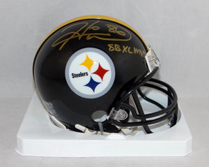 Hines Ward Signed Pittsburgh Steelers Mini Helmet W/ SB MVP- JSA W Auth *Gold