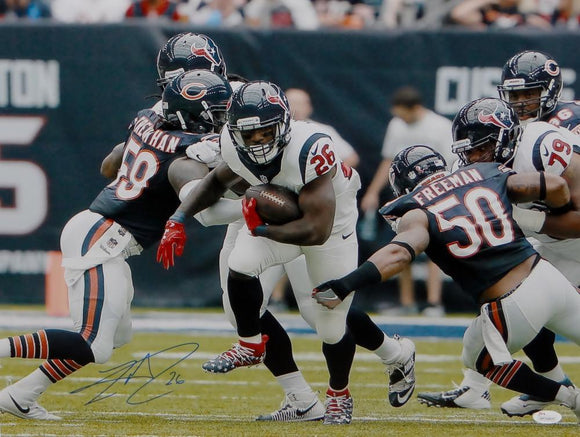 Lamar Miller Autographed Houston Texans 16x20 vs Bears Photo- JSA W Auth