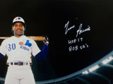 Tim Raines Autographed Expos 16x20 On Field w/ Inscriptions  Photo- JSA W Auth