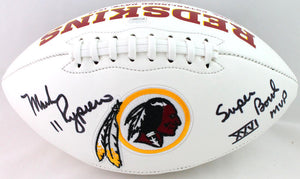 Mark Rypien Autographed Washington Redskins Logo Football- JSA W Long INSC