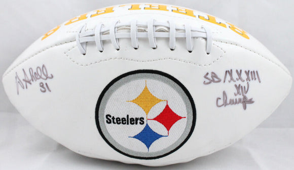 Donnie Shell Autographed Pittsburgh Steelers Logo Football- The Jersey Source Au