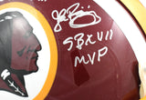 Mark Rypien Doug Williams Riggins Signed Redskins F/S Authentic Helmet - JSA W