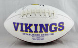 Case Keenum Autographed Minnesota Vikings Logo Football- JSA W Auth *R