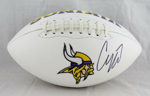 Case Keenum Autographed Minnesota Vikings Logo Football- JSA W Auth *R