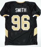 Justin Smith Autographed Black College Style Jersey- JSA Authentication *6