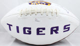 Derrius Guice Autographed LSU Tigers Logo Football- JSA Witness Auth