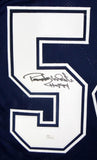 Randy White Autographed Blue Dbl Stitch Pro Style Jersey w/ HOF - JSA W Auth *5