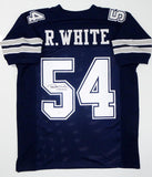 Randy White Autographed Blue Dbl Stitch Pro Style Jersey w/ HOF - JSA W Auth *5