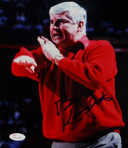 Bob Knight Autographed Indiana 8x10 Photo Close Up w/ Hands-JSA W Auth *Blue