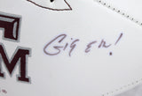 Kevin Smith Autographed Texas A&M Logo Football w/ Gig 'Em- Jersey Source Auth