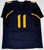 Kevin White Autographed Blue w/ Yellow College-Style Jersey- JSA Auth