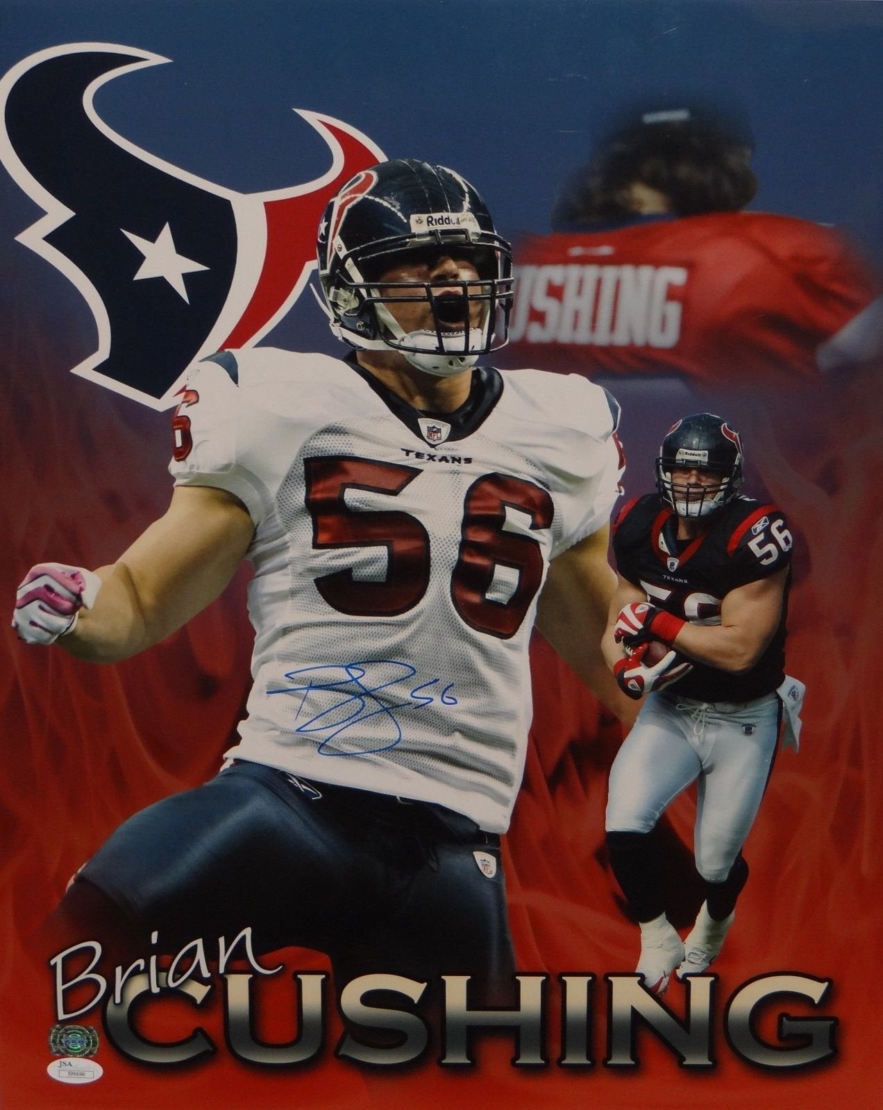 Shops BRIAN CUSHING HOUSTON TEXANS AUTOGRAPH