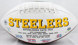 Dermontti Dawson Autographed Steelers Logo Football W/HOF- The Jersey Source Aut