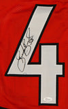 Brooks Reed Autographed College Style Red Jersey- JSA W Authenticated