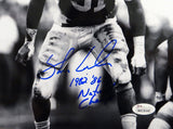 Shane Conlan Autographed 8x10 B&W On The Field Photo- JSA W Authenticated