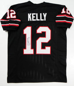 Jim Kelly Autographed Black Pro Style Jersey- JSA W Authenticated *1