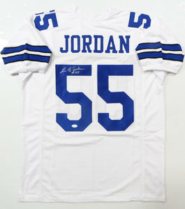 Lee Roy Jordan Autographed White Pro Style Jersey- JSA Witnessed Auth *L5