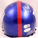 Michael Strahan Autographed New York Giants Mini Helmet- JSA Witnessed *White