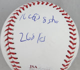 Doc Gooden Autographed Rawlings OML Baseball w/ STAT 1 Insc - JSA W Auth *Blue