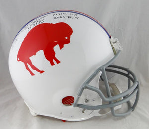 O.J. Simpson Signed Bills F/S Authentic 65-73 TB Helmet W/ 5 Stats- JSA W Auth