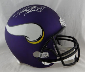 Adrian Peterson Autographed Minn Vikings F/S Satin Helmet - JSA W/Fanatics Auth