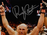 Randy Couture Autographed UFC 8x10 Photo With Belt- Beckett Auth *Silver