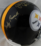 Ham Lambert Russell Autographed Steelers 63-76 F/S Helmet w/ HOF- JSA W *G