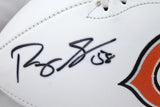 Roquan Smith Autographed Chicago Bears Rawlings Logo Football- Beckett Witness