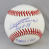 Vladimir Guerrero Autographed Rawlings OML Baseball w/ 3 Insc - JSA W Auth