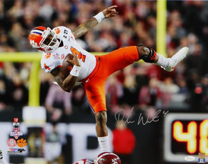 DeShaun Watson Clemson 16x20 PF Photo In Air in Natl Champ- JSA W Auth *Silver