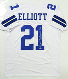 Ezekiel Elliott Autographed White Pro Style Jersey - Beckett W Auth *1