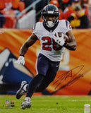 Lamar Miller Autographed Texans 16x20 PF Running in Denver -JSA W Auth *Blue