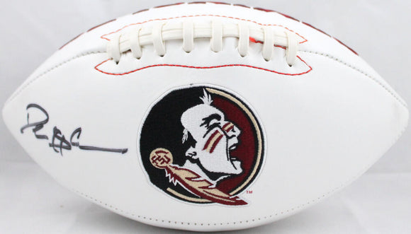 Deion Sanders Signed Florida State Seminoles Logo Football- Beckett W Auth *Left