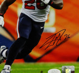 Lamar Miller Signed Houston Texans 8x10 Running vs Denver PF Photo- JSA W Auth