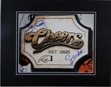 Wendt & Ratzenberger Autographed Matted 8x10 Cheers Sign- Beckett Auth *Blue