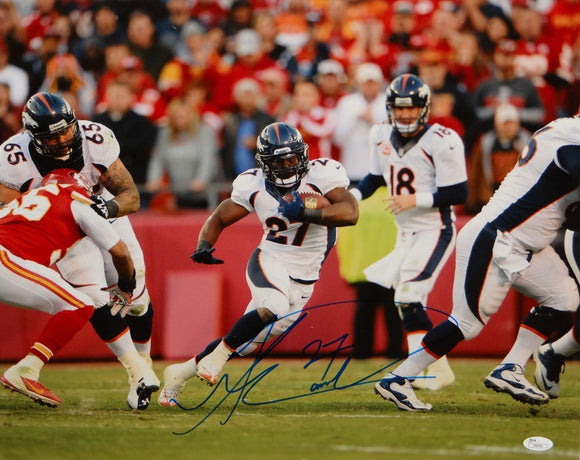 Knowshon Moreno Autographed 16x20 Horizontal Running Photo- JSA Authenticated