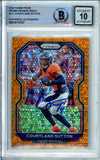 2020 Panini Prizm Orange Disco #111 Courtland Sutton Broncos BAS Autograph 10