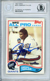 1982 Topps #434 Lawrence Taylor RC New York Giants BAS Autograph 10