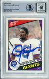 1984 Topps #321 Lawrence Taylor New York Giants BAS Autograph 10