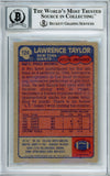 1985 Topps #124 Lawrence Taylor New York Giants BAS Autograph 10