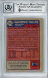 1985 Topps #124 Lawrence Taylor New York Giants BAS Autograph 10